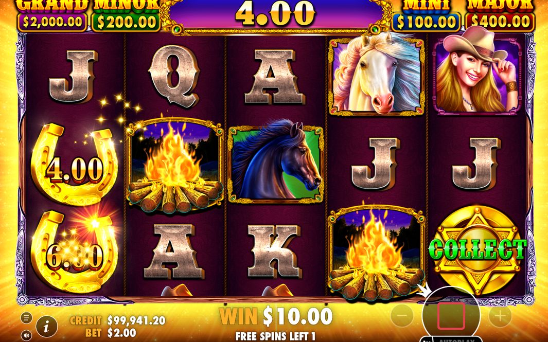 Free Spins-läget när tre Scatters ger 8 nya snurrar